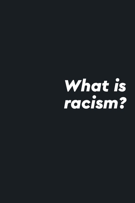 Systemic racism text heading in white font on black blackground